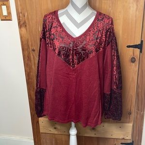 Est 1945 brick, red long sleeve top 18/20 W